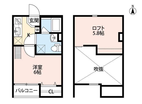 大物駅 徒歩5分 1階の物件間取画像